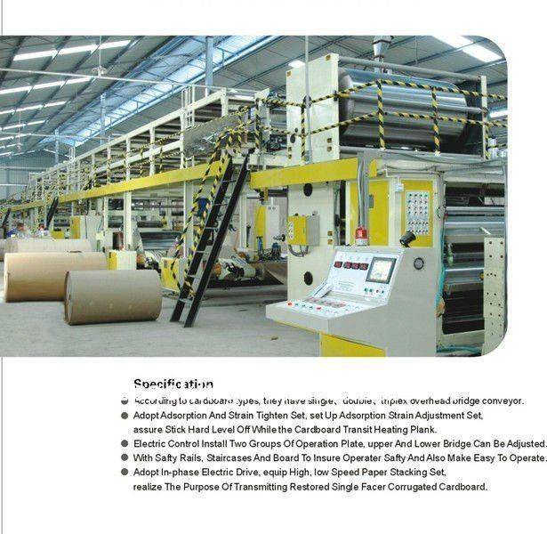 5 ply ligne ondulé de production de carton 